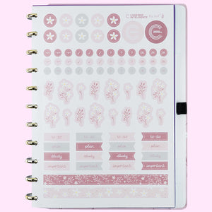 Caderno Inteligente Pink Blossom by Sof Martins Grande - Papelaria Encantada