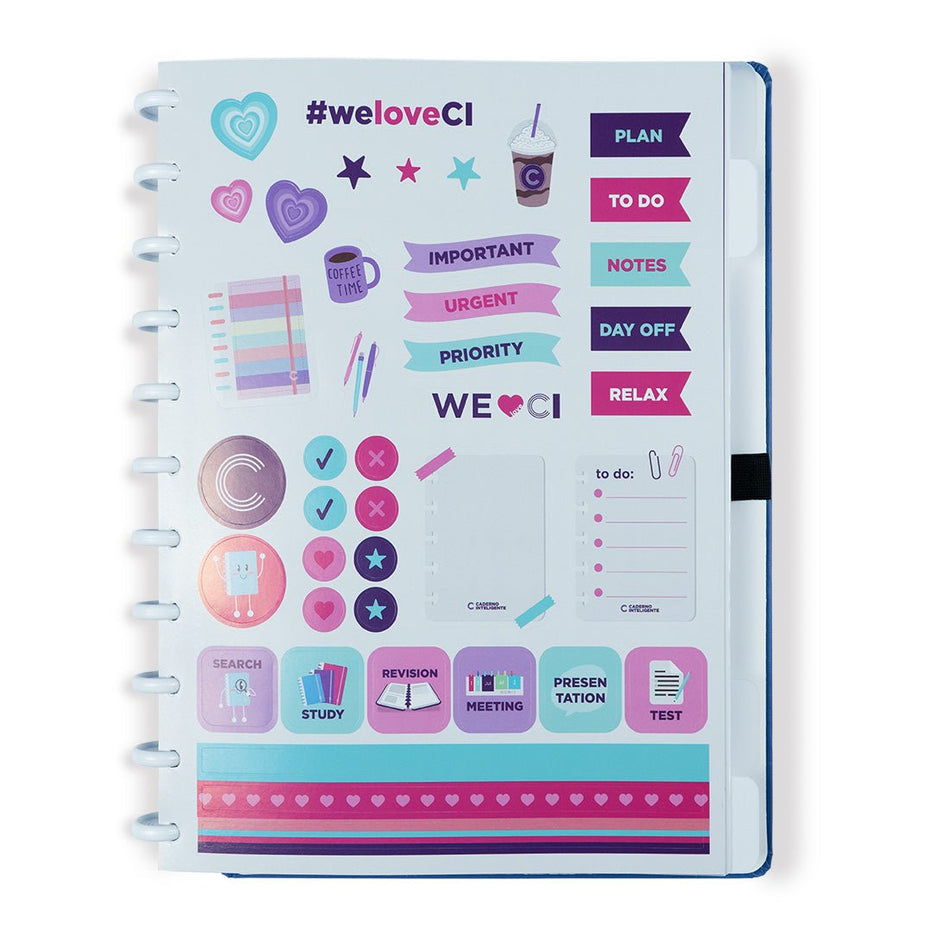 Caderno Inteligente Premier Blue grande - Papelaria Encantada