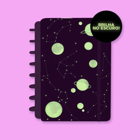 Caderno Inteligente Purple Galaxy ed. especial Gocase A5 - Papelaria Encantada