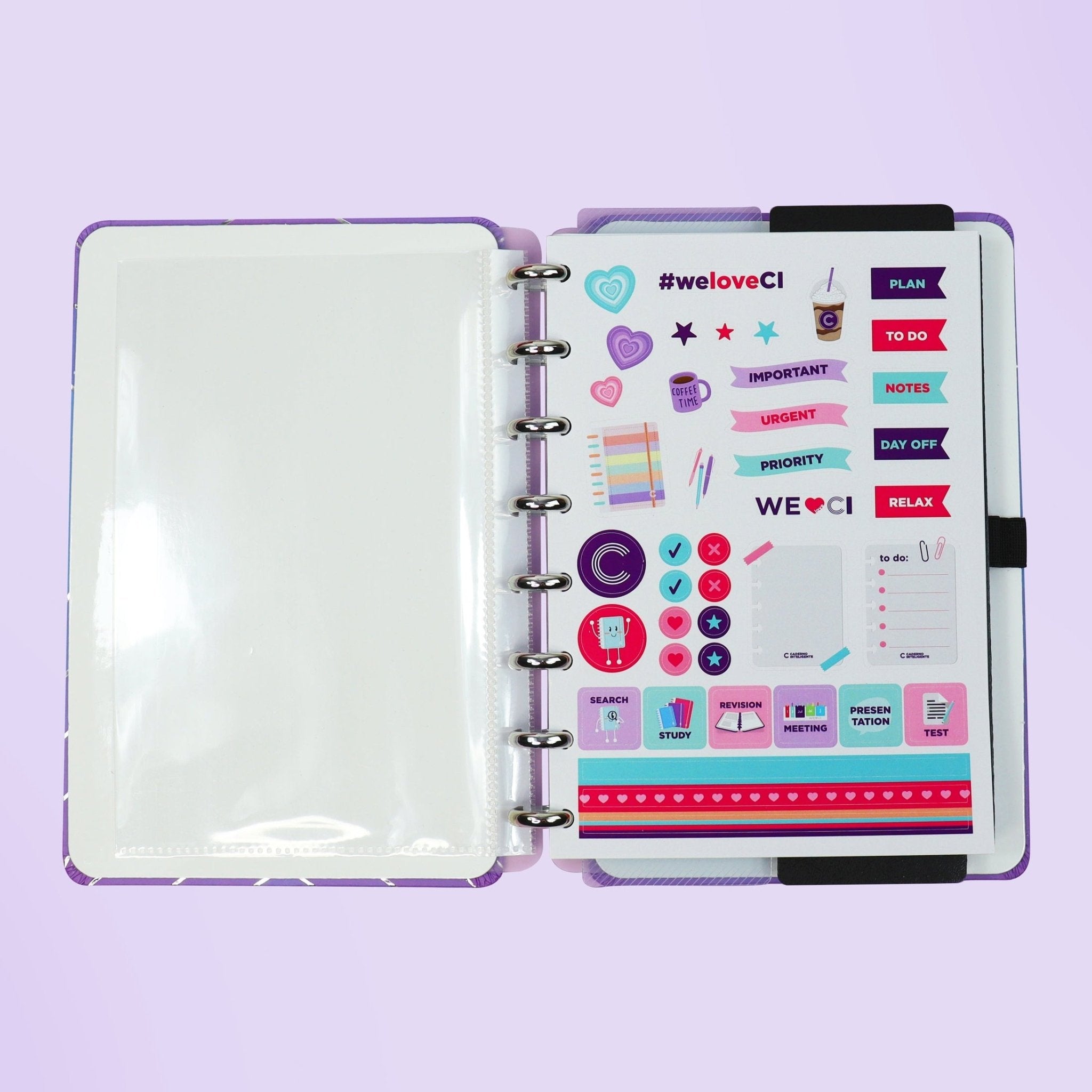 Caderno Inteligente Silver Love A5 - Papelaria Encantada