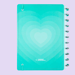 Caderno Inteligente Turquoise Love Grande - Papelaria Encantada