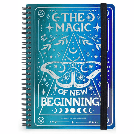 Caderno Legami A5 Espiral linhas - Moth - Papelaria Encantada