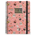 Caderno Legami A5 Espiral linhas - Sushi Cat - Papelaria Encantada