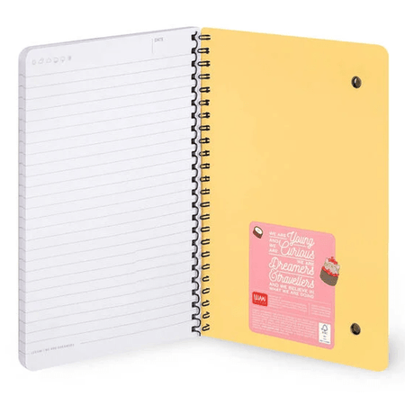 Caderno Legami A5 Espiral linhas - Sushi Cat - Papelaria Encantada