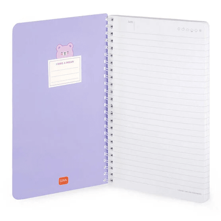 Caderno Legami A5 Espiral linhas - Teddy Bear - Papelaria Encantada