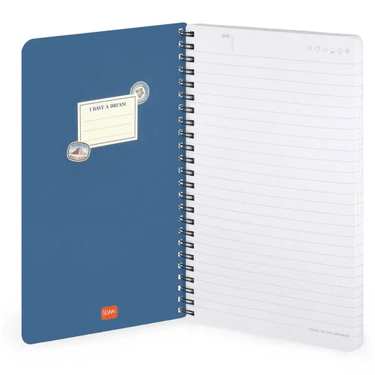 Caderno Legami A5 Espiral linhas - Travel Stickers - Papelaria Encantada