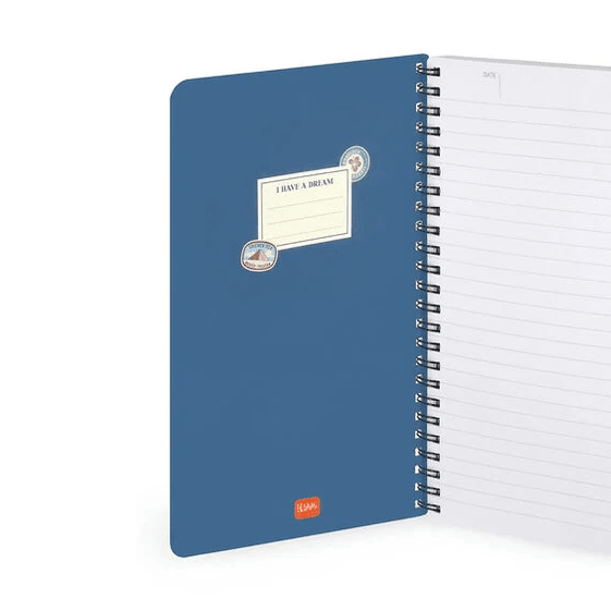 Caderno Legami A5 Espiral linhas - Travel Stickers - Papelaria Encantada
