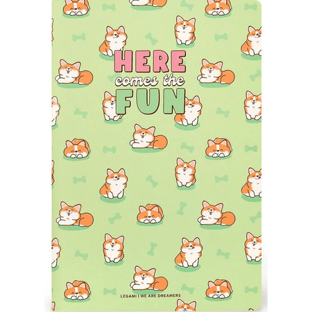 Caderno Legami A5 Liso - Corgi - Papelaria Encantada