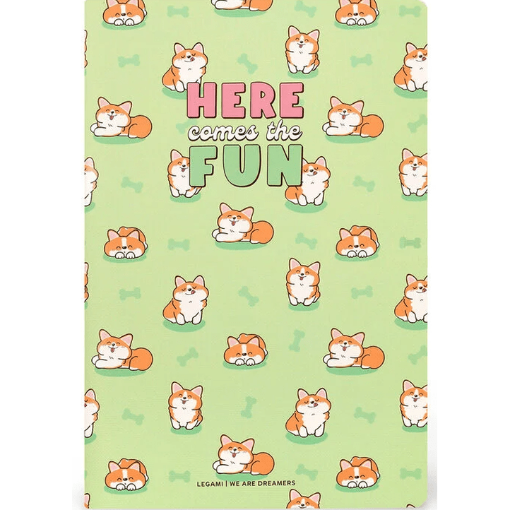 Caderno Legami A5 Liso - Corgi - Papelaria Encantada