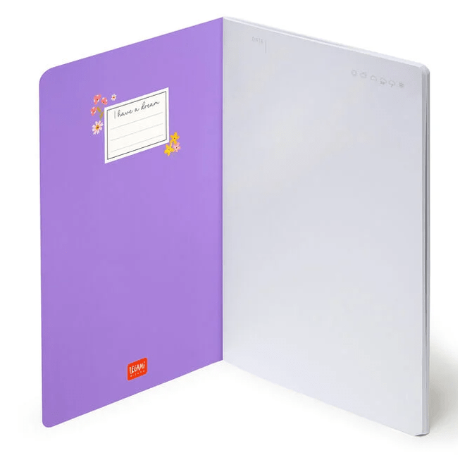 Caderno Legami A5 Liso - Flowers - Papelaria Encantada