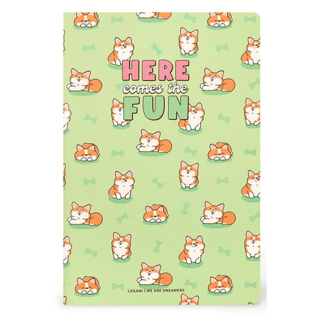 Caderno legami A5 Pautado - Corgi - Papelaria Encantada