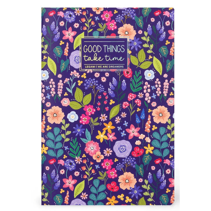 Caderno legami A5 Pautado - Flowers - Papelaria Encantada