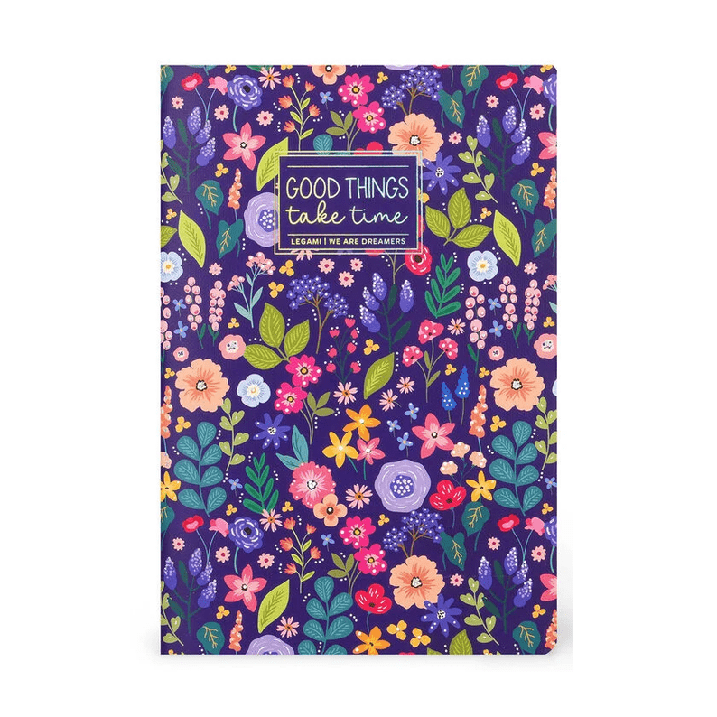 Caderno legami A5 Pautado - Flowers - Papelaria Encantada