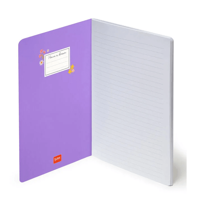 Caderno legami A5 Pautado - Flowers - Papelaria Encantada