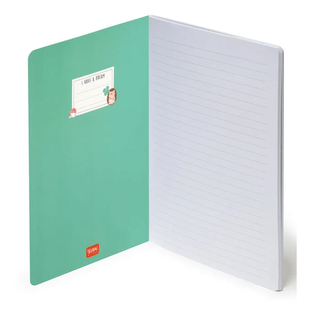 Caderno legami A5 Pautado - Hedgehog - Papelaria Encantada