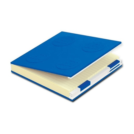 Caderno LEGO com elástico e caneta gel azul - Papelaria Encantada
