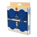 Caderno LEGO com elástico e caneta gel azul - Papelaria Encantada