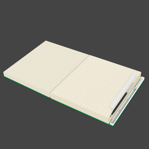 Caderno LEGO com elástico e caneta gel verde - Papelaria Encantada