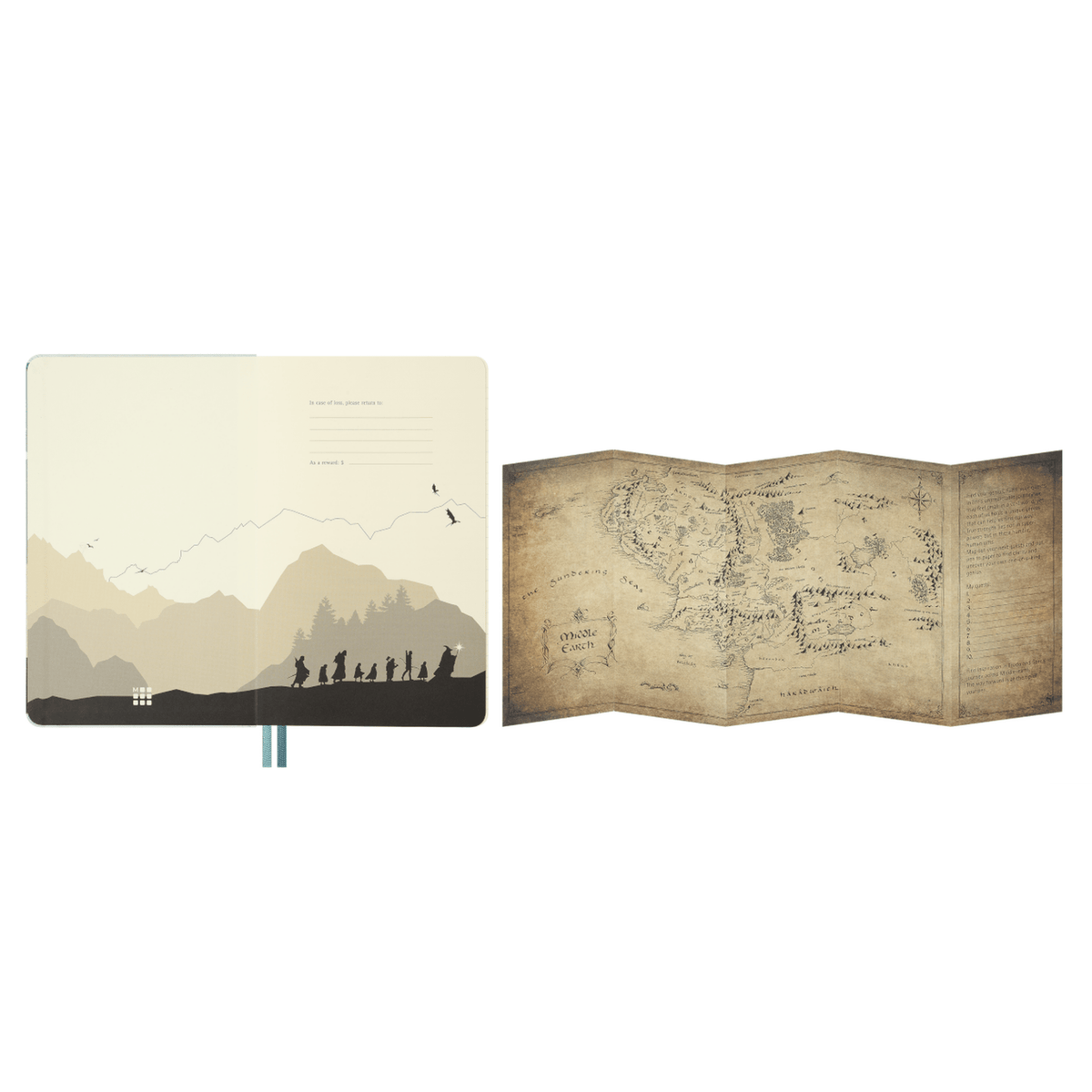 Caderno Moleskine O Senhor dos Anéis – Grande, Pautado, Capa Dura - Papelaria Encantada