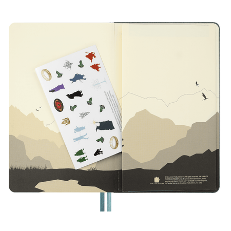 Caderno Moleskine O Senhor dos Anéis – Grande, Pautado, Capa Dura - Papelaria Encantada