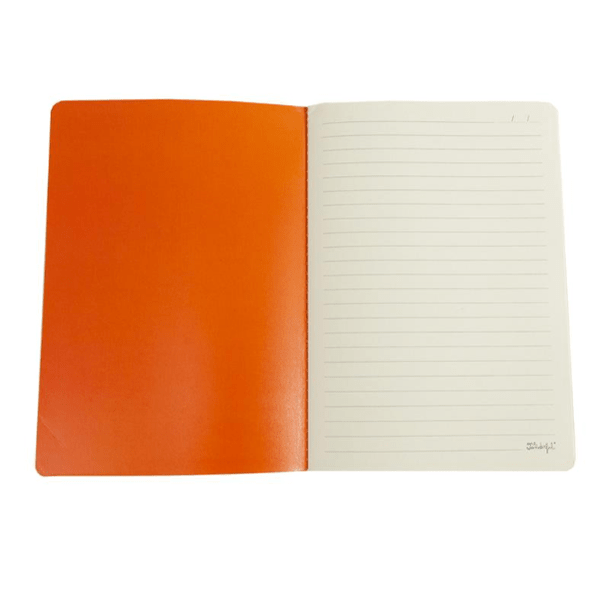 Caderno Mr.wonderful Pautado A5 Riscas Azul e Laranja - Papelaria Encantada