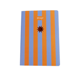 Caderno Mr.wonderful Pautado A5 Riscas Azul e Laranja - Papelaria Encantada