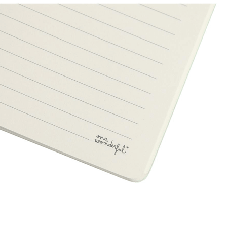 Caderno Mr.wonderful Pautado A5 Riscas Rosa e Vermelho - Papelaria Encantada