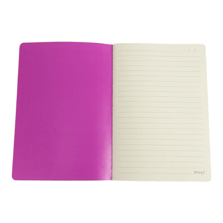 Caderno Mr.wonderful Pautado A5 Riscas Rosa e Vermelho - Papelaria Encantada