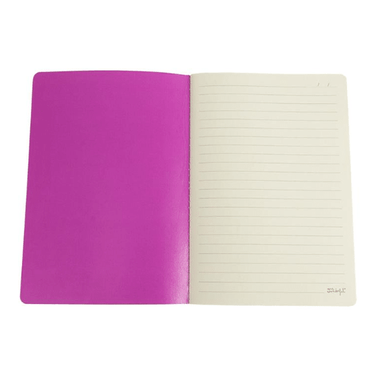 Caderno Mr.wonderful Pautado A5 Riscas Rosa e Vermelho - Papelaria Encantada