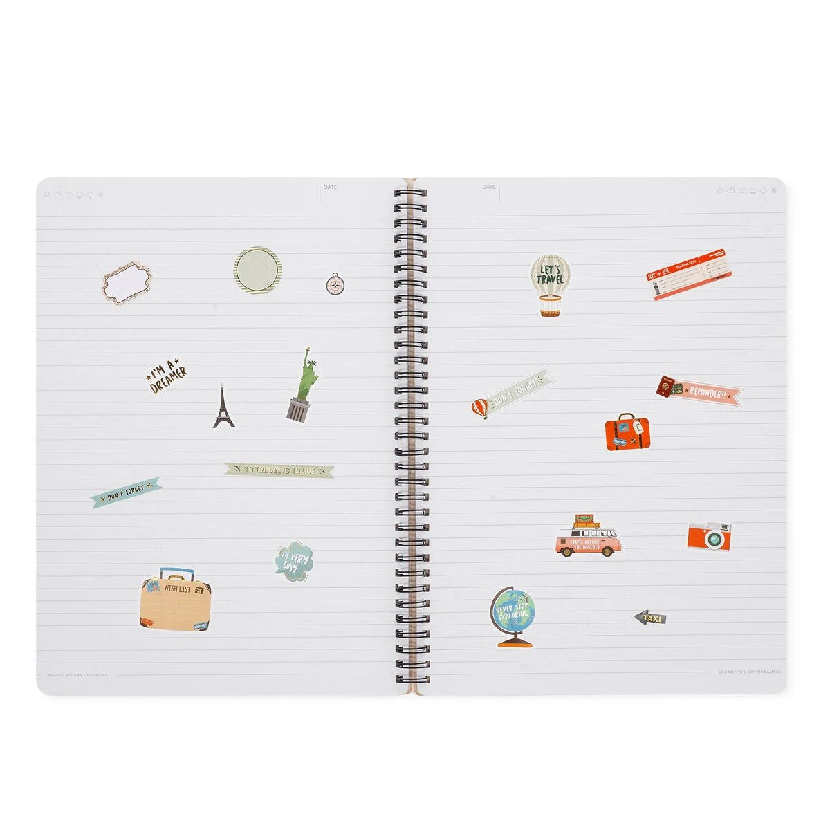 Caderno pautado com espiral A4 Travel Legami - Papelaria Encantada
