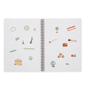 Caderno pautado com espiral A4 Travel Legami - Papelaria Encantada