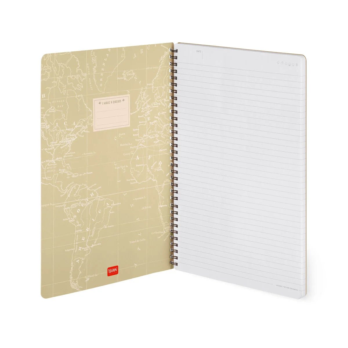 Caderno pautado com espiral A4 Travel Legami - Papelaria Encantada