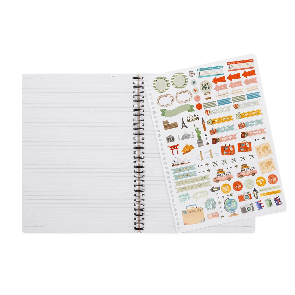 Caderno pautado com espiral A4 Travel Legami - Papelaria Encantada