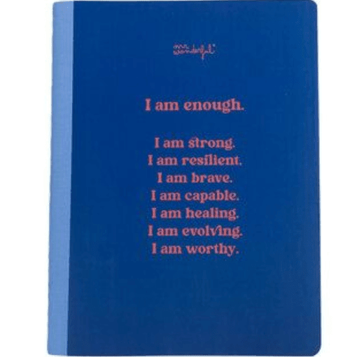 Caderno Pautado Mr Wonderful A5 Azul - I am Enough - Papelaria Encantada