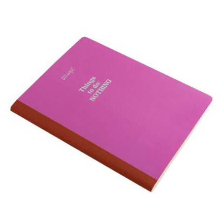 Caderno Pautado Mr Wonderful A5 Rosa - Thing To Do: Nothing - Papelaria Encantada