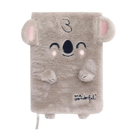 Caderno peluche A5 - Coala - Mr Wonderful - Papelaria Encantada