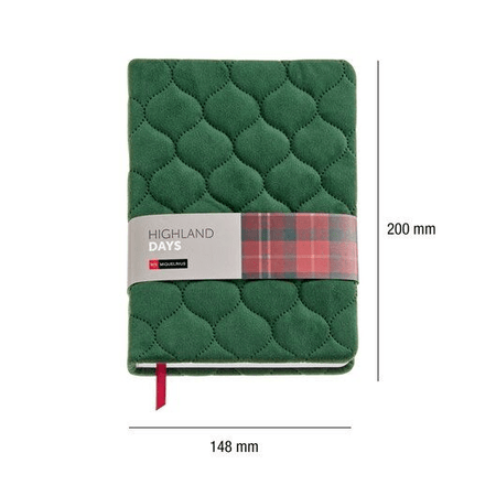Caderno Pontilhado Miquelrius A5 Highland Days Veludo Verde - Papelaria Encantada