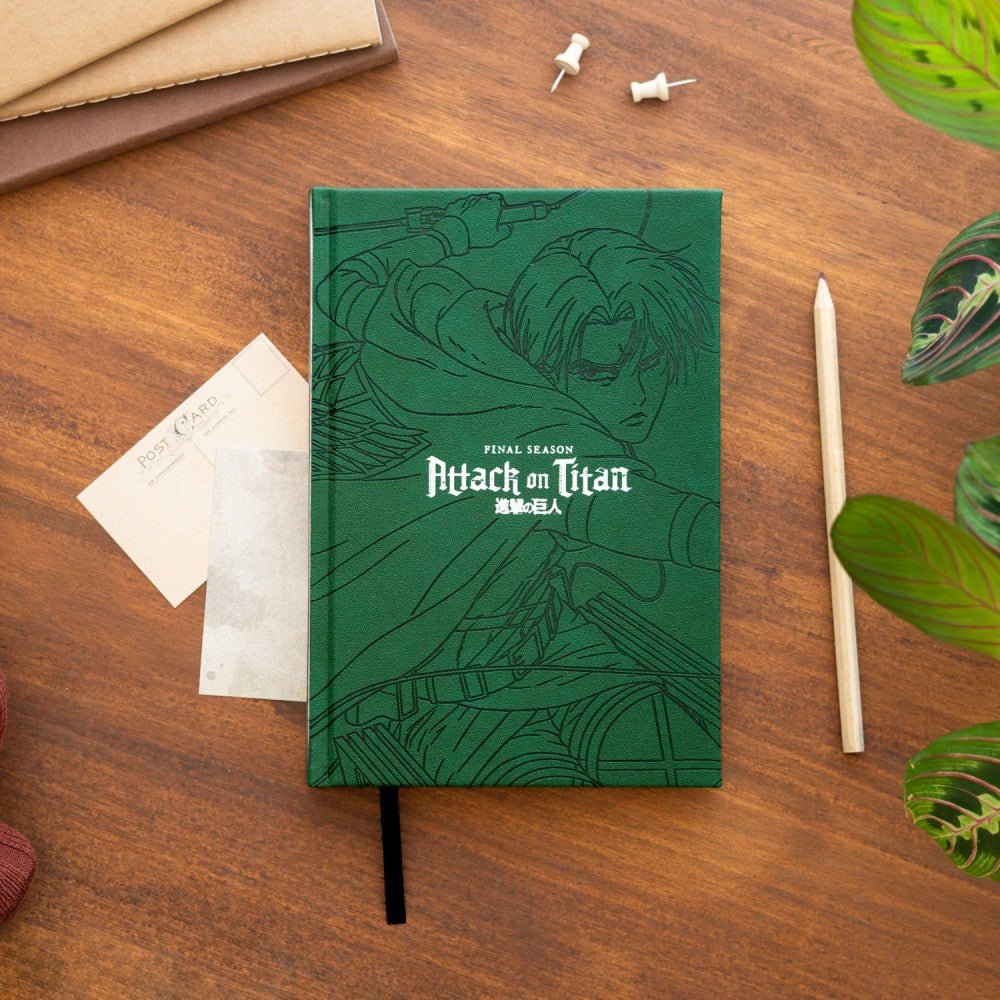 Caderno Premium A5 Attack on Titan – Organização com Espírito de Batalha ⚔️ - Papelaria Encantada