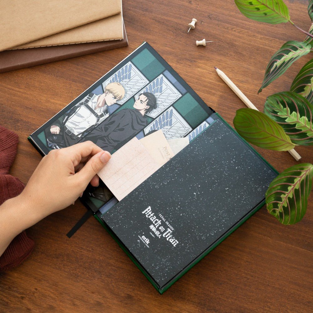 Caderno Premium A5 Attack on Titan – Organização com Espírito de Batalha ⚔️ - Papelaria Encantada