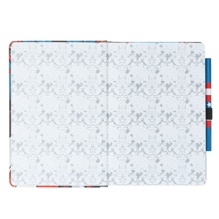 Caderno premium A5 com caneta - Capitão américa - Papelaria Encantada