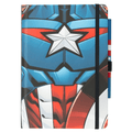 Caderno premium A5 com caneta - Capitão américa - Papelaria Encantada