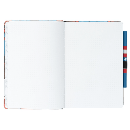 Caderno premium A5 com caneta - Capitão américa - Papelaria Encantada