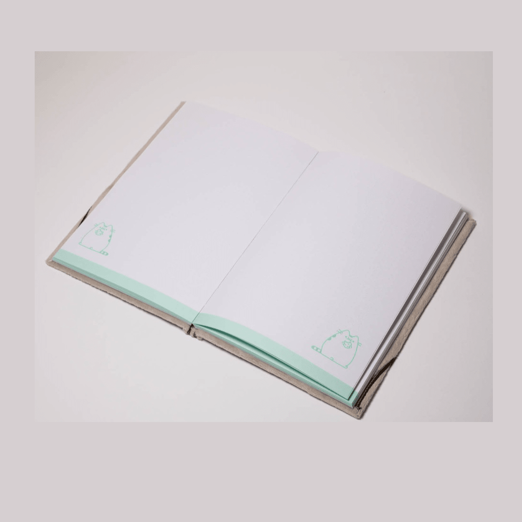 CADERNO PREMIUM A5 COM CAPA DE PELÚCIA PUSHEEN FOODIE COLLECTION - Papelaria Encantada