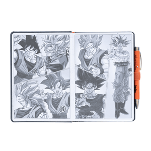 Caderno Premium A5 com Esferográfica Projetora Dragon Ball Super Goku - Papelaria Encantada