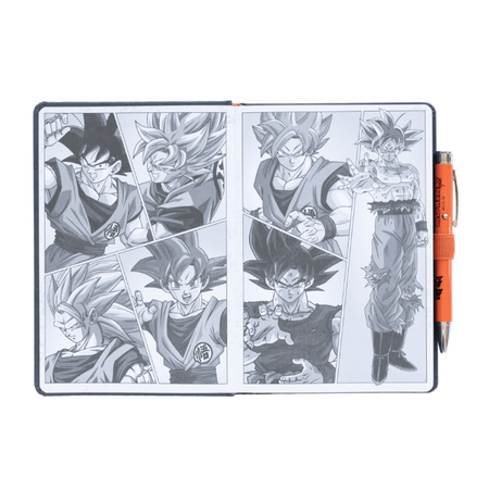 Caderno Premium A5 com Esferográfica Projetora Dragon Ball Super Goku - Papelaria Encantada