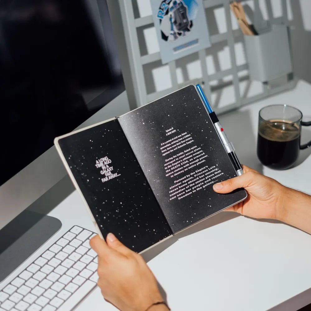 Caderno Premium A5 com esferografica sabre de luz Luke Skywalker - Star Wars - Papelaria Encantada