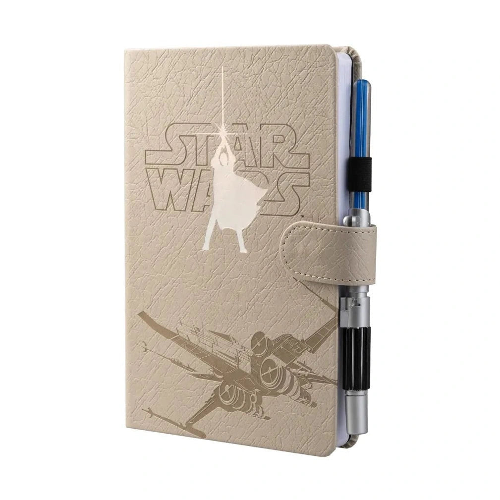 Caderno Premium A5 com esferografica sabre de luz Luke Skywalker - Star Wars - Papelaria Encantada