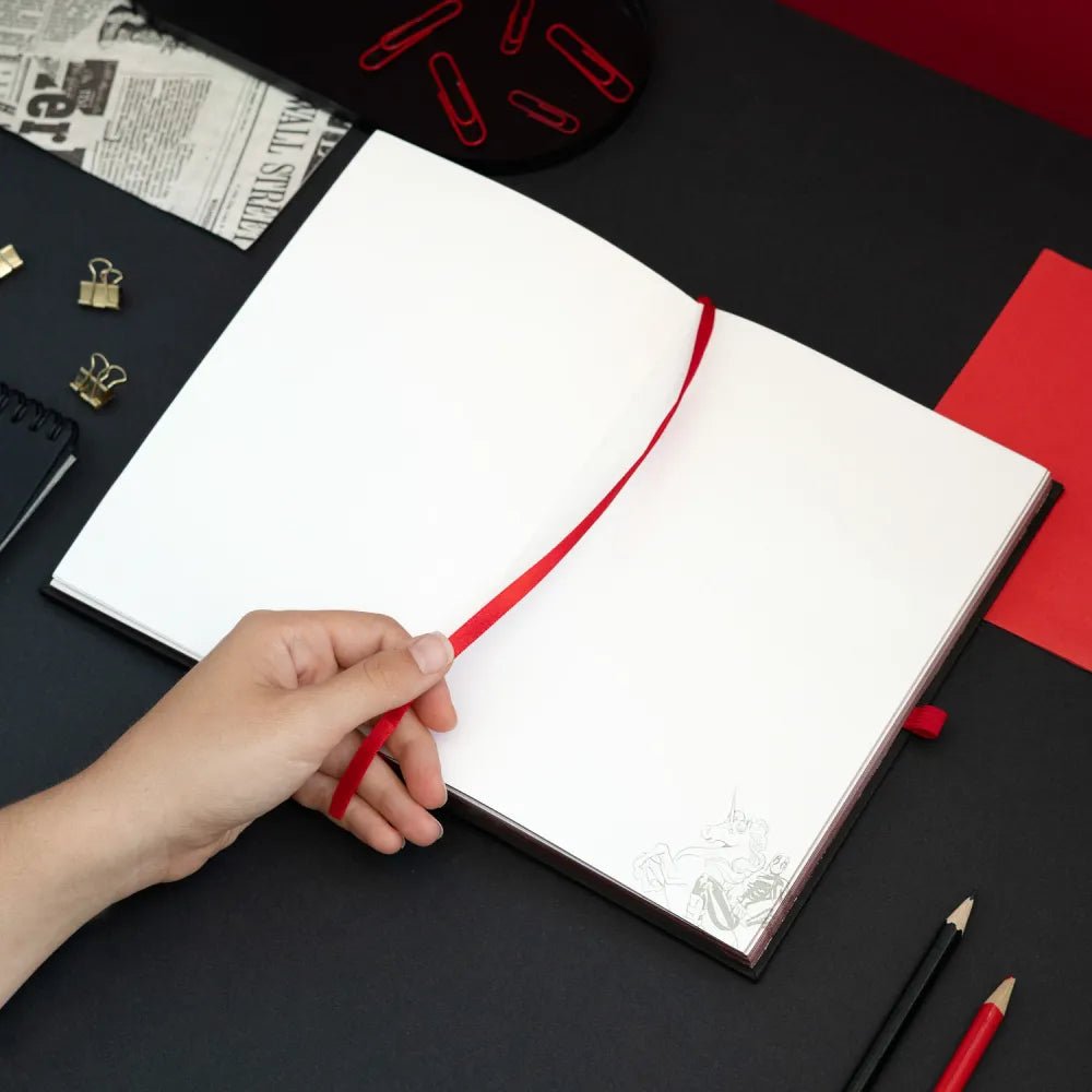 Caderno premium A5 com luz Marvel Deadpool - Papelaria Encantada