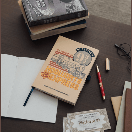 Caderno premium A5 Harry Potter plataforma 9 3/4 - Papelaria Encantada
