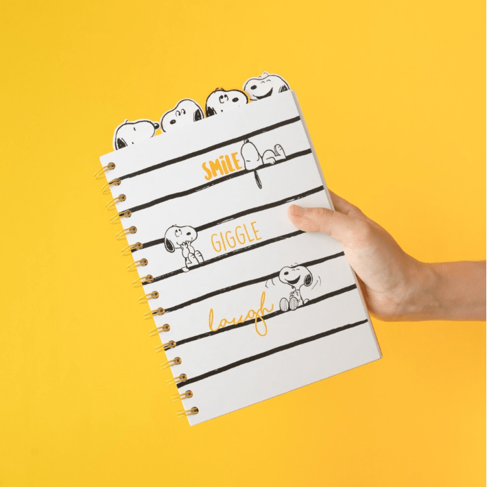 Caderno snoopy com separadores - Papelaria Encantada